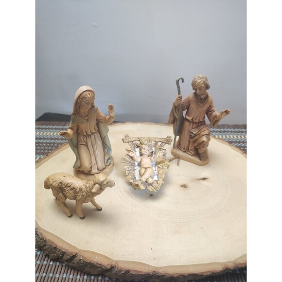 Vintage 1983 FONTANINI Holy Family Nativity Set Mary Joseph Baby Jesus 3… - Picture 4 of 10